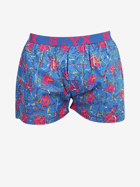 Styx Pantaloni scurți cu model Styx roz și albastru pentru bărbați