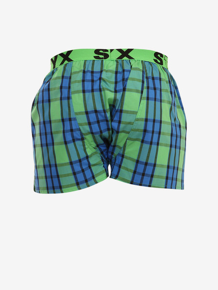 Styx Pantaloni scurți în carouri Styx albastru și verde pentru bărbați