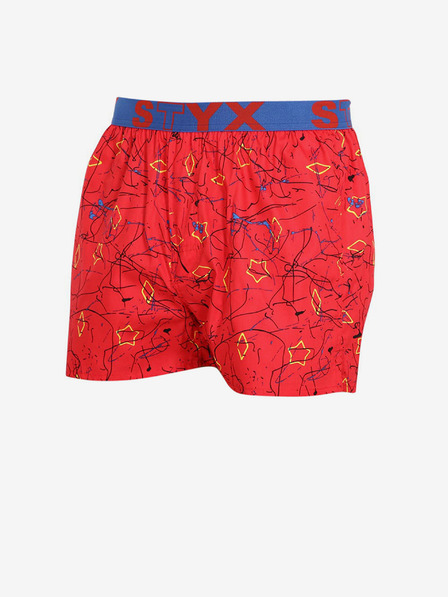 Styx Pantaloni scurți bărbătești roșii cu elastic sportiv Styx art Jáchym