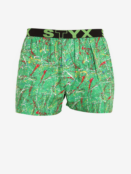 Styx Pantaloni scurți verzi pentru bărbați cu elastic sport Styx art Jáchym