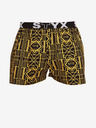 Styx Pantaloni scurți bărbați negri și galbeni cu elastic sport Styx art Gatsby