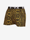 Styx Pantaloni scurți bărbați negri și galbeni cu elastic sport Styx art Gatsby