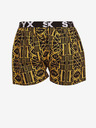 Styx Pantaloni scurți bărbați negri și galbeni cu elastic sport Styx art Gatsby