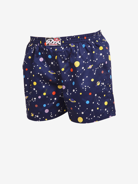 Styx Pantaloni scurți de somn pentru femei cu model albastru închis Styx planets