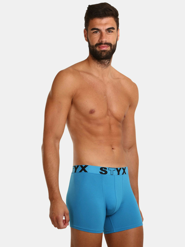 Styx Set de trei - boxeri bărbați Styx lung sport elastic multicolor