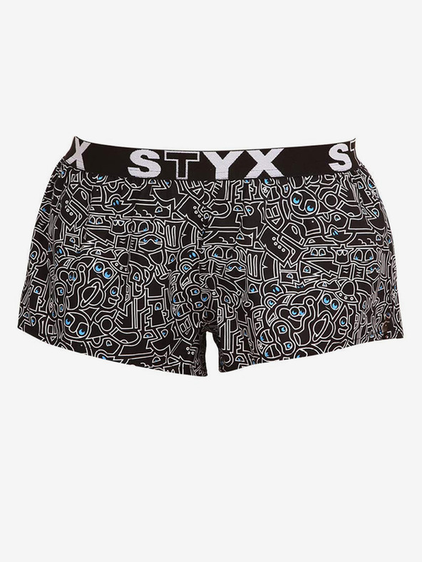 Styx Pantaloni scurți sport pentru femei Styx art rubber doodle
