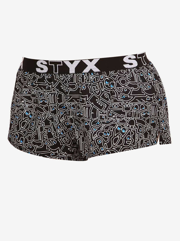 Styx Pantaloni scurți sport pentru femei Styx art rubber doodle