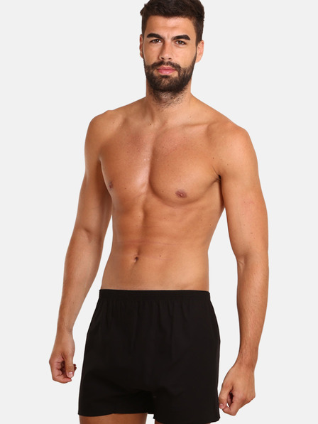 Nedeto Set de cinci pantaloni scurți pentru bărbați, negri Nedeto