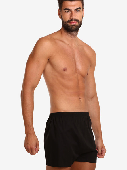 Nedeto Set de cinci pantaloni scurți pentru bărbați, negri Nedeto