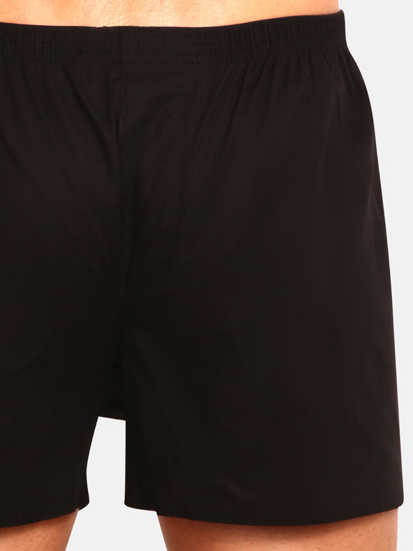 Nedeto Set de cinci pantaloni scurți pentru bărbați, negri Nedeto