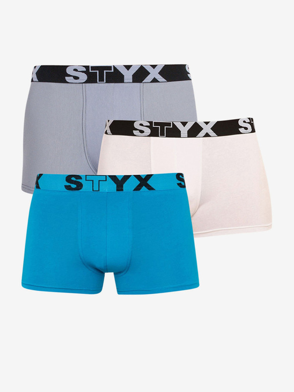 Styx Set de trei - boxeri bărbați Styx sport elastic multicolor
