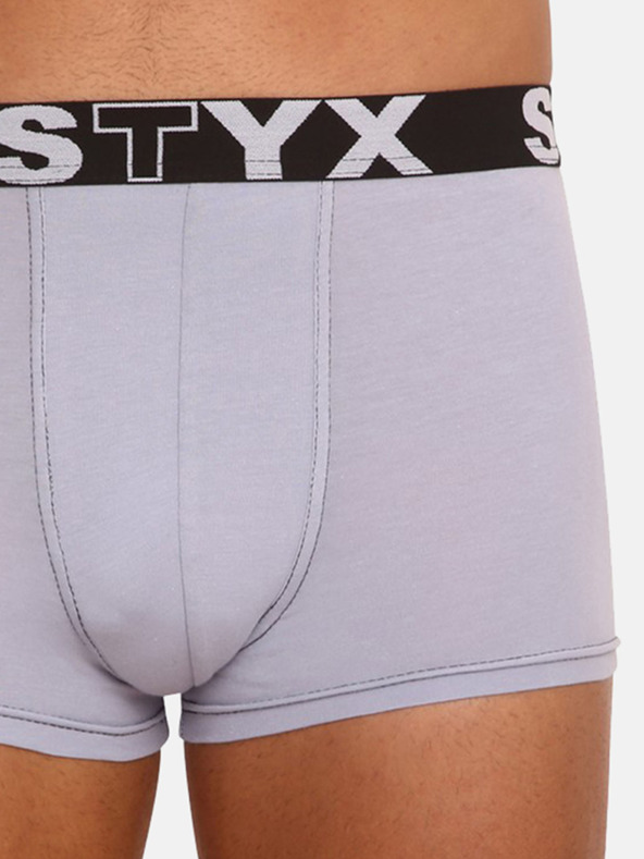 Styx Set de trei - boxeri bărbați Styx sport elastic gri