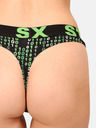Styx Tanga pentru femei cu model negru și verde Styx art Code