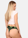 Styx Tanga pentru femei cu model negru și verde Styx art Code
