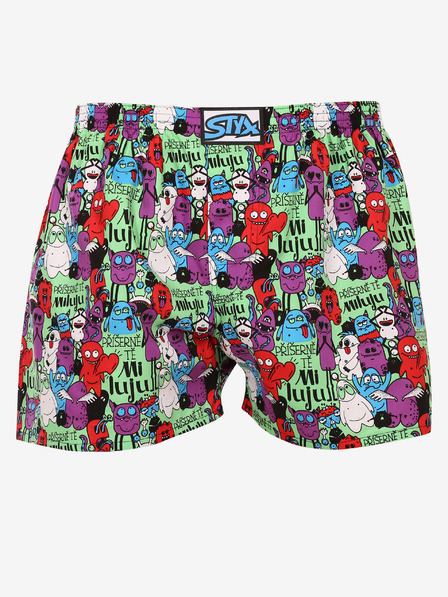 Styx Pantaloni scurți pentru bărbați cu model violet și verde Styx art Monsters