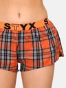 Styx Pantaloni scurți în carouri portocalii pentru femei Styx