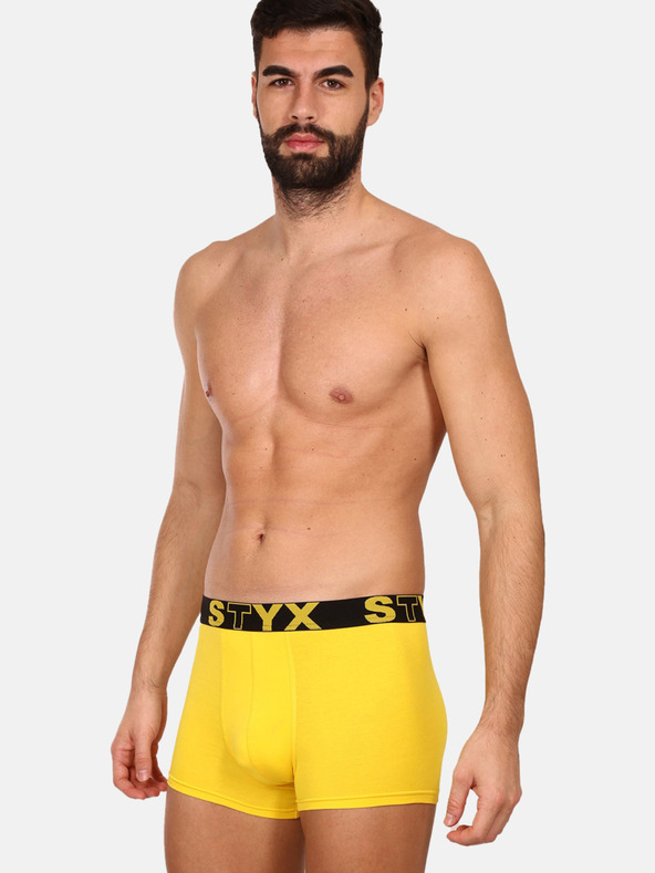 Styx Chiloți boxeri bărbați galbeni Styx