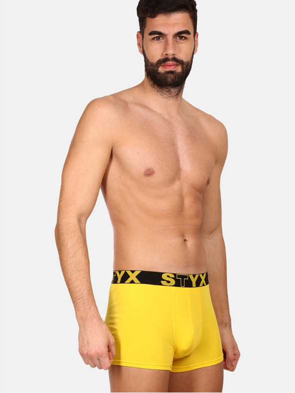 Styx Chiloți boxeri bărbați galbeni Styx