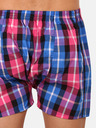 Styx Pantaloni scurți bărbătești în carouri roz și albastru Styx