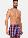 Styx Pantaloni scurți bărbătești în carouri roz și albastru Styx