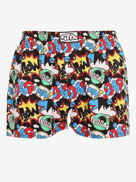 Styx Pantaloni scurți cu model turcoaz și negru pentru bărbați Styx art OMG