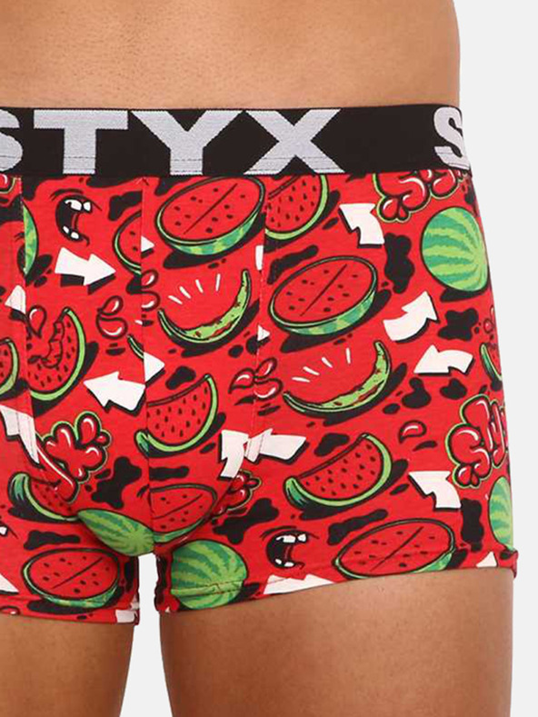 Styx Boxeri cu model verde și roșu pentru bărbați Styx art Melons