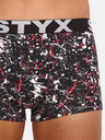 Styx Pantaloni scurți boxeri cu model alb și negru pentru bărbați Styx Jáchym