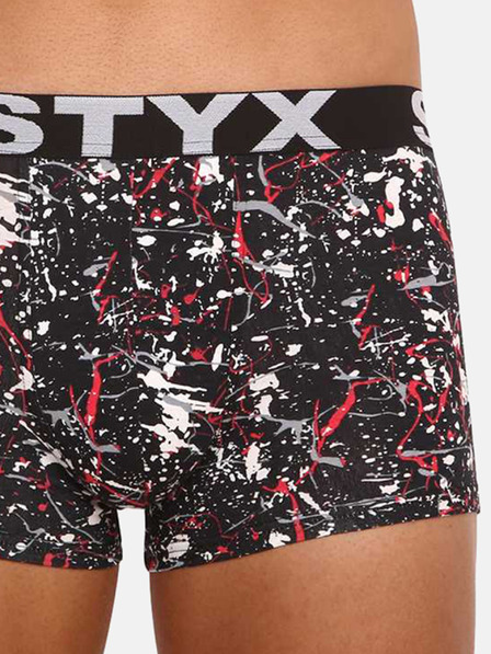Styx Pantaloni scurți boxeri cu model alb și negru pentru bărbați Styx Jáchym