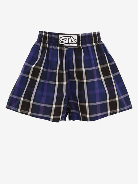 Styx Pantaloni scurți în carouri albastru și negru pentru băieți Styx