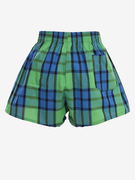 Styx Pantaloni scurți în carouri albastru-verde pentru băieți Styx