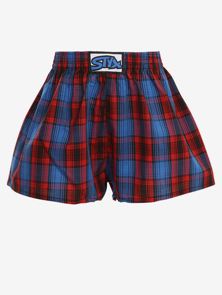 Styx Pantaloni scurți în carouri albastru și roșu pentru băieți Styx