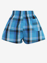 Styx Pantaloni scurți negri și albaștri în carouri pentru băieți Styx