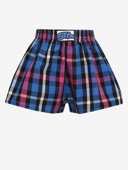 Styx Pantaloni scurți în carouri violet și albastru pentru băieți Styx