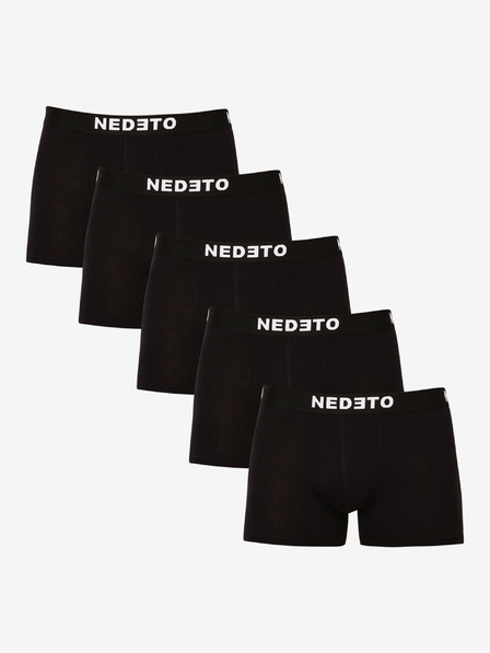Nedeto Set de cinci boxeri pentru bărbați în negru Nedeto