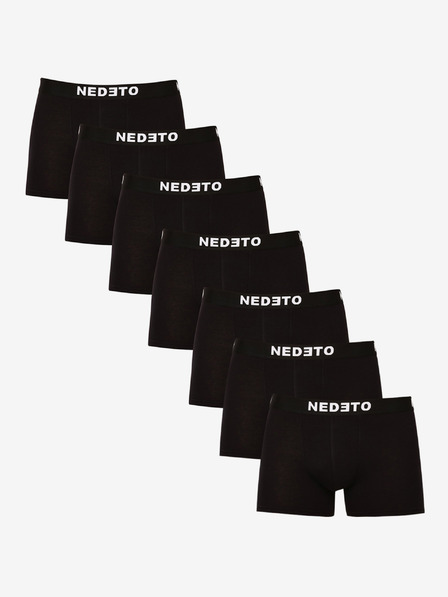 Nedeto Set de șapte boxeri pentru bărbați în negru Nedeto