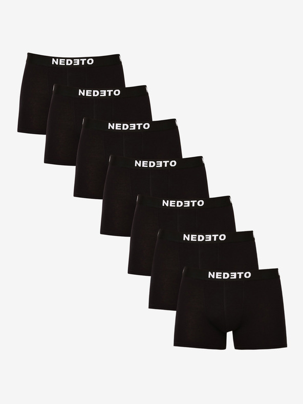 Nedeto Set de șapte boxeri pentru bărbați în negru Nedeto