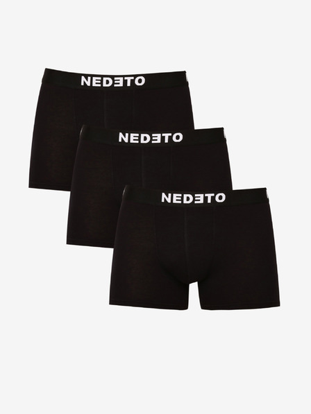 Nedeto Set de trei boxeri pentru bărbați în negru Nedeto