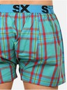 Styx Pantaloni scurți în carouri Styx turcoaz pentru bărbați