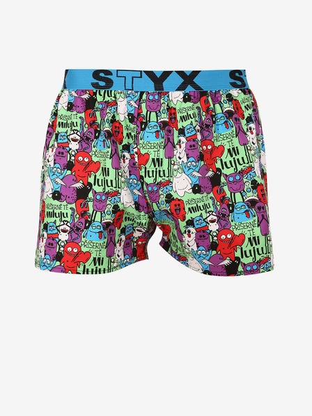 Styx Pantaloni scurți pentru bărbați cu model violet și verde Styx art Monsters