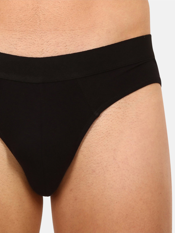 Nedeto Set de trei chiloți pentru bărbați, negri Nedeto