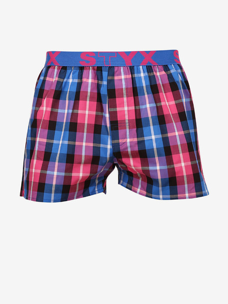 Styx Pantaloni scurți în carouri Styx pentru bărbați, albaștri și roz