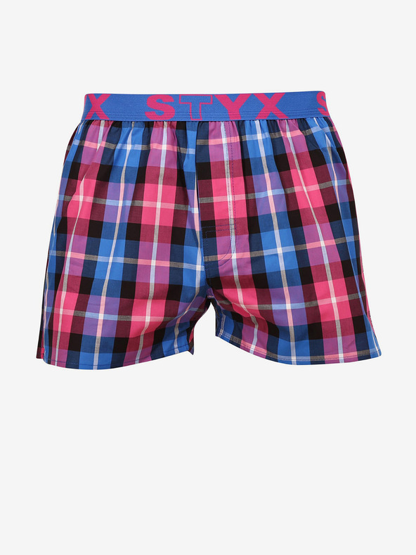 Styx Pantaloni scurți în carouri Styx pentru bărbați, albaștri și roz