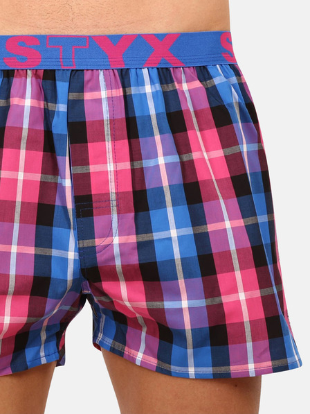 Styx Pantaloni scurți în carouri Styx pentru bărbați, albaștri și roz