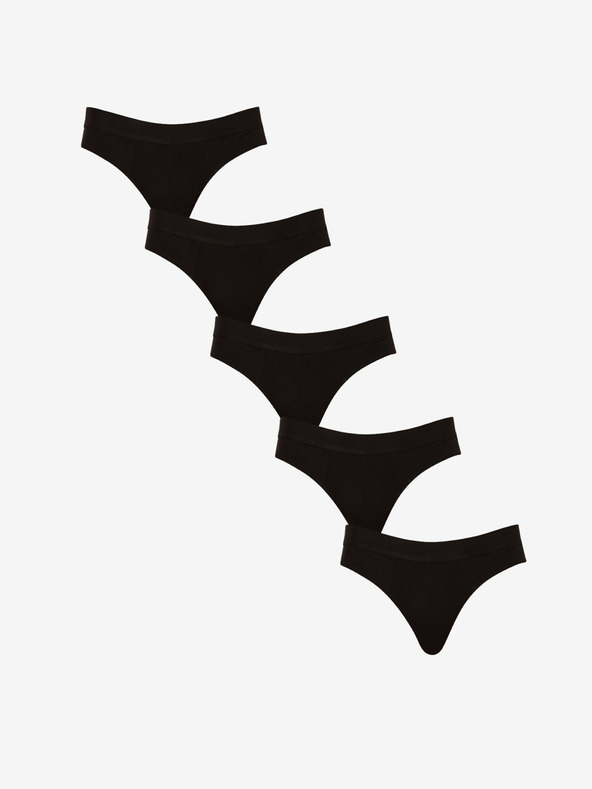 Nedeto Set de cinci chiloți negri pentru bărbați Nedeto