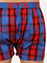 Styx Pantaloni scurți în carouri Styx albastru și roșu pentru bărbați
