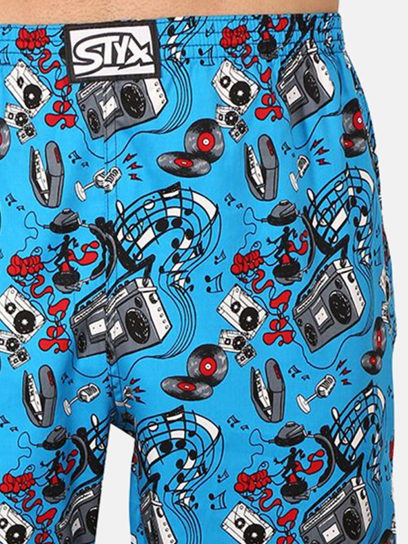 Styx Pantaloni de pijama Styx cu model albastru pentru bărbați