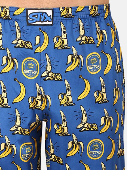 Styx Pantaloni de pijama cu model Styx galbeni și albaștri pentru bărbați