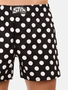 Styx Pantaloni scurți bărbați negri Styx premium art Polka dots