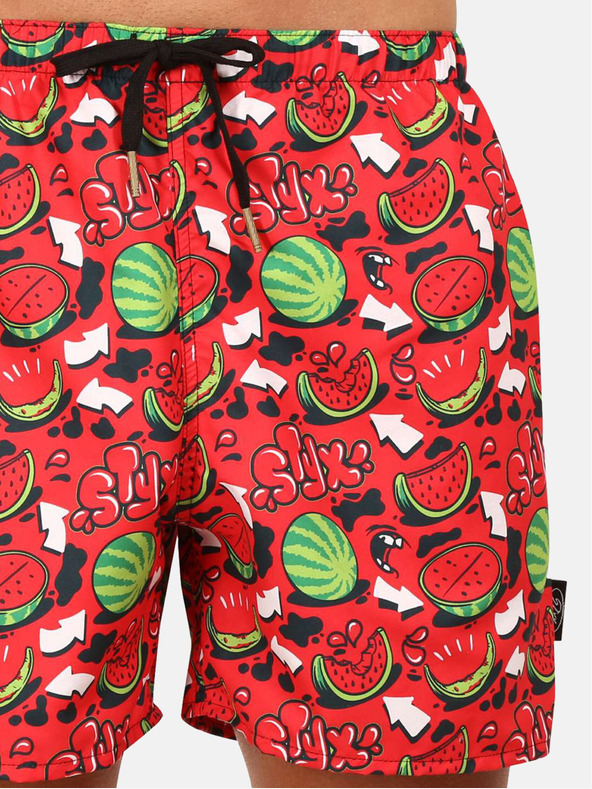 Styx Costume de baie cu model Styx Melons roșii pentru bărbați