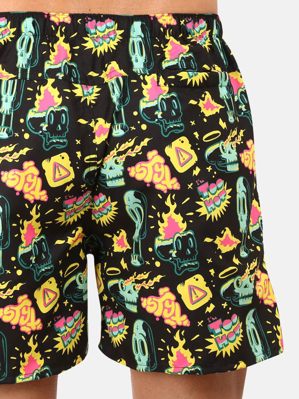 Styx Costume de baie cu model Styx galben și negru pentru bărbați